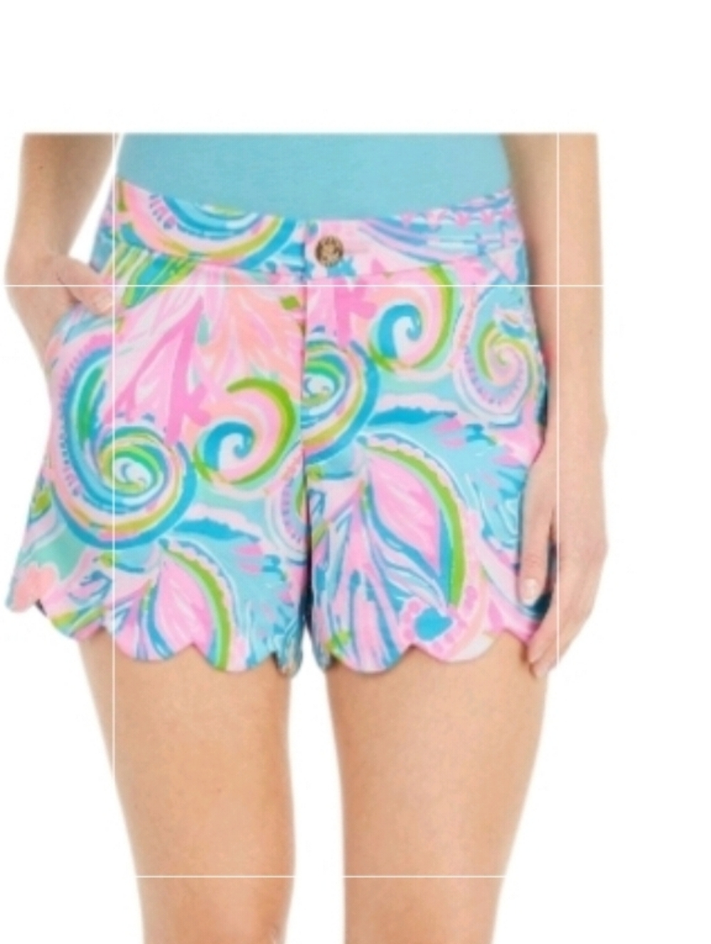 Lilly Pulitzer Buttercup Stretch Shorts Sz 6  "Coral Bay"